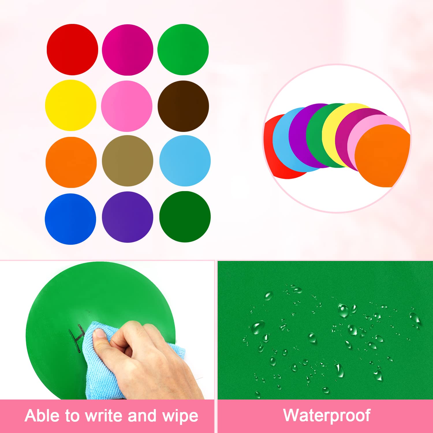 Lot De 40 Points Effaçables à Sec De 15,2 Cm Pour Tables De Classe