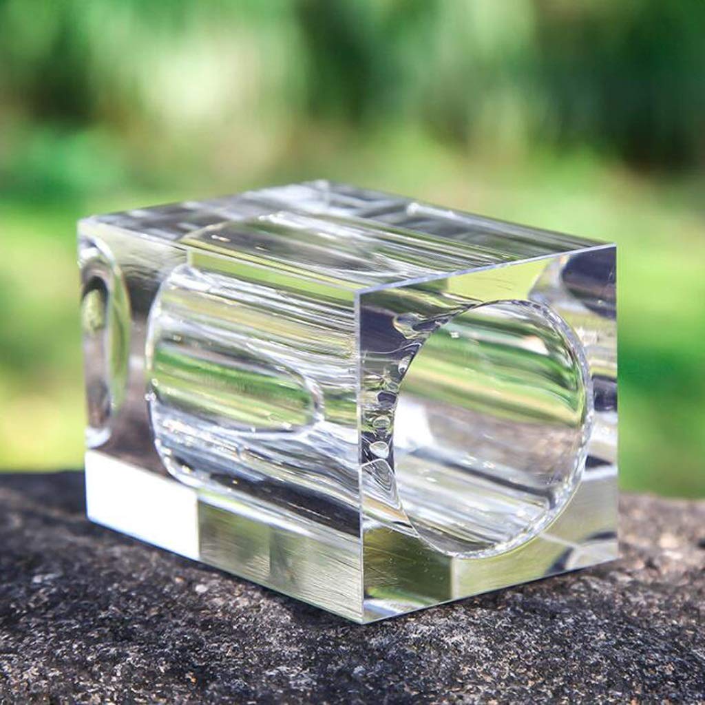 Kristallglas Stift Halter Desktop Organizer Kreative Aufbewahrungsbox Stift Container Home Schule Büro Schreibwaren Liefert (Color : Clear, Size : 6cm)