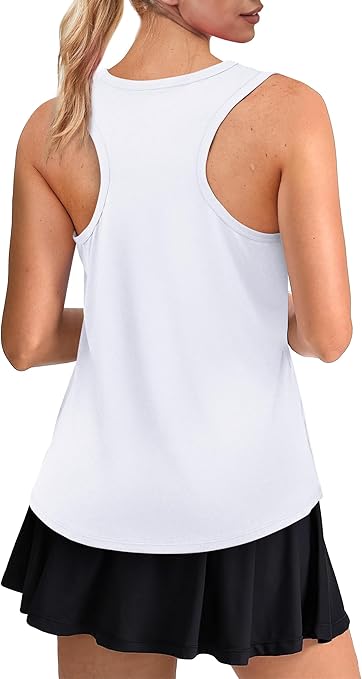 Womens Workout Tops Sleeveless Racerback Lightweight Active Tennis Yoga Shirts Athletic Running Tank Top for Women