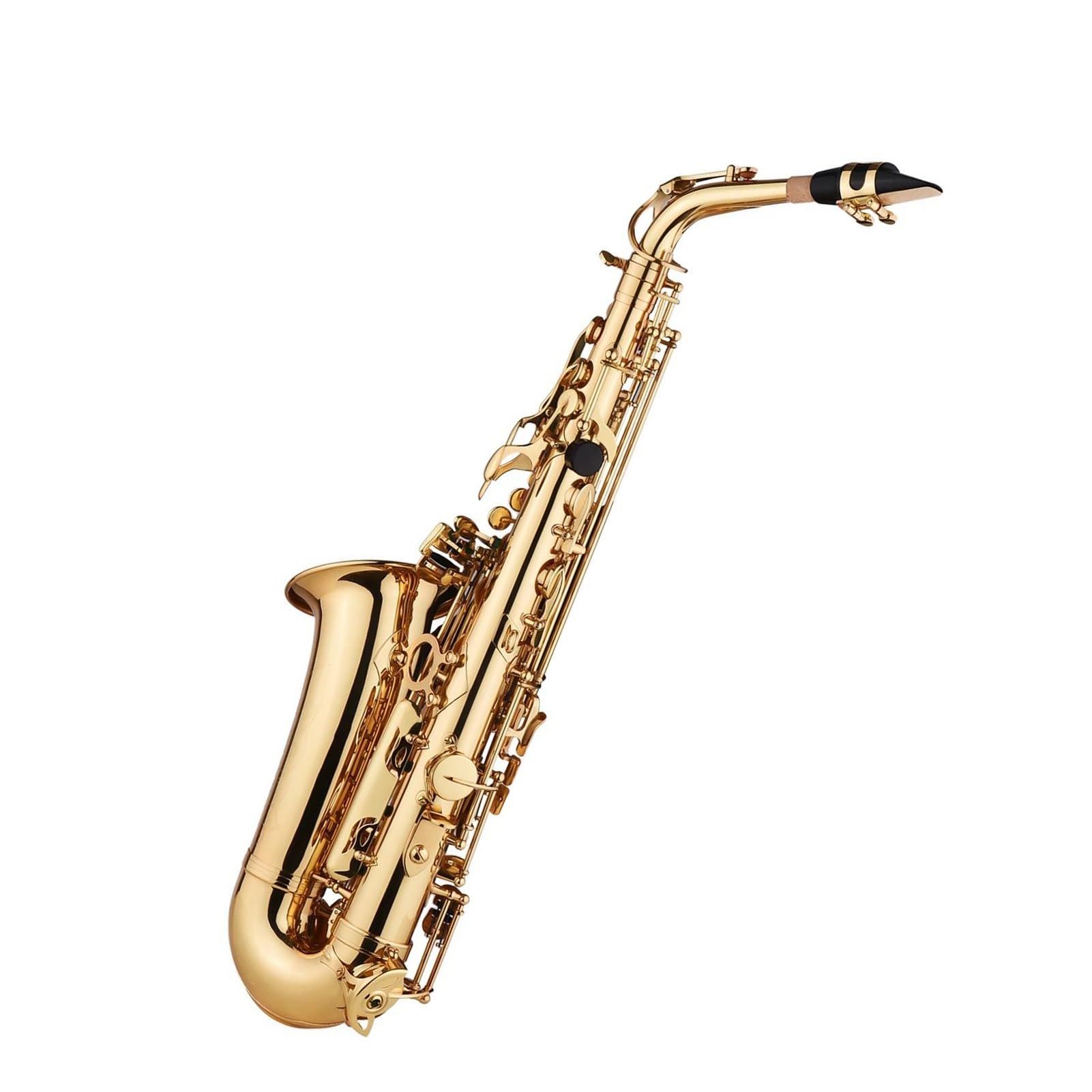 Saksofon Saksofon Saksofonowy Eb Alto E Płaski Mosiężny Rzeźbiony Wzór Na Powierzchni Plastikowy Ustnik Wykwintny Z Pudełkiem (Color : Gold)