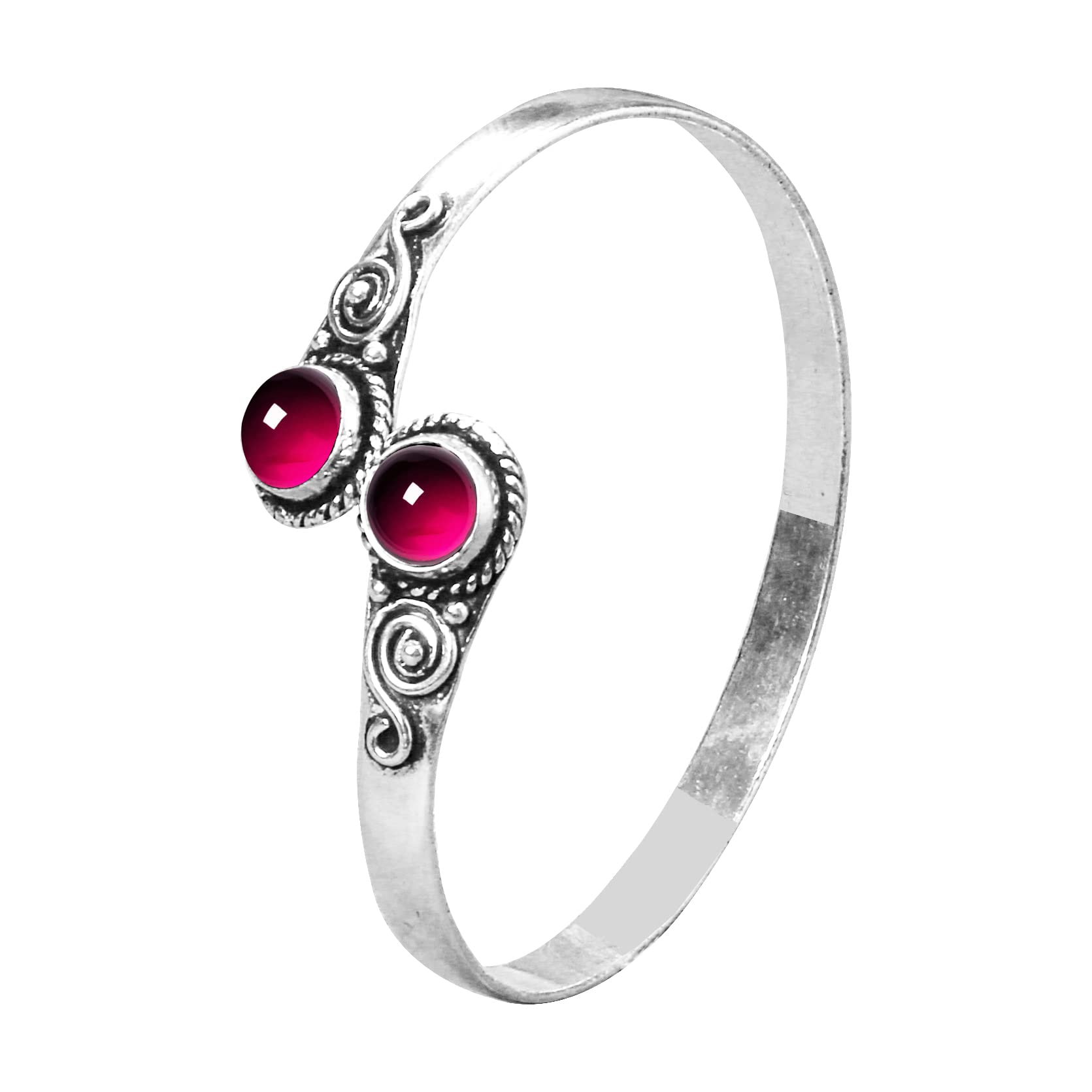 KIRTI GLOBAL Garnet Natural Round Shape Bangle Pure Certified Handcrafted Jewelry for Unisex Adult (B0D4QK9141) Amazon Price History, Amazon Price Tracker