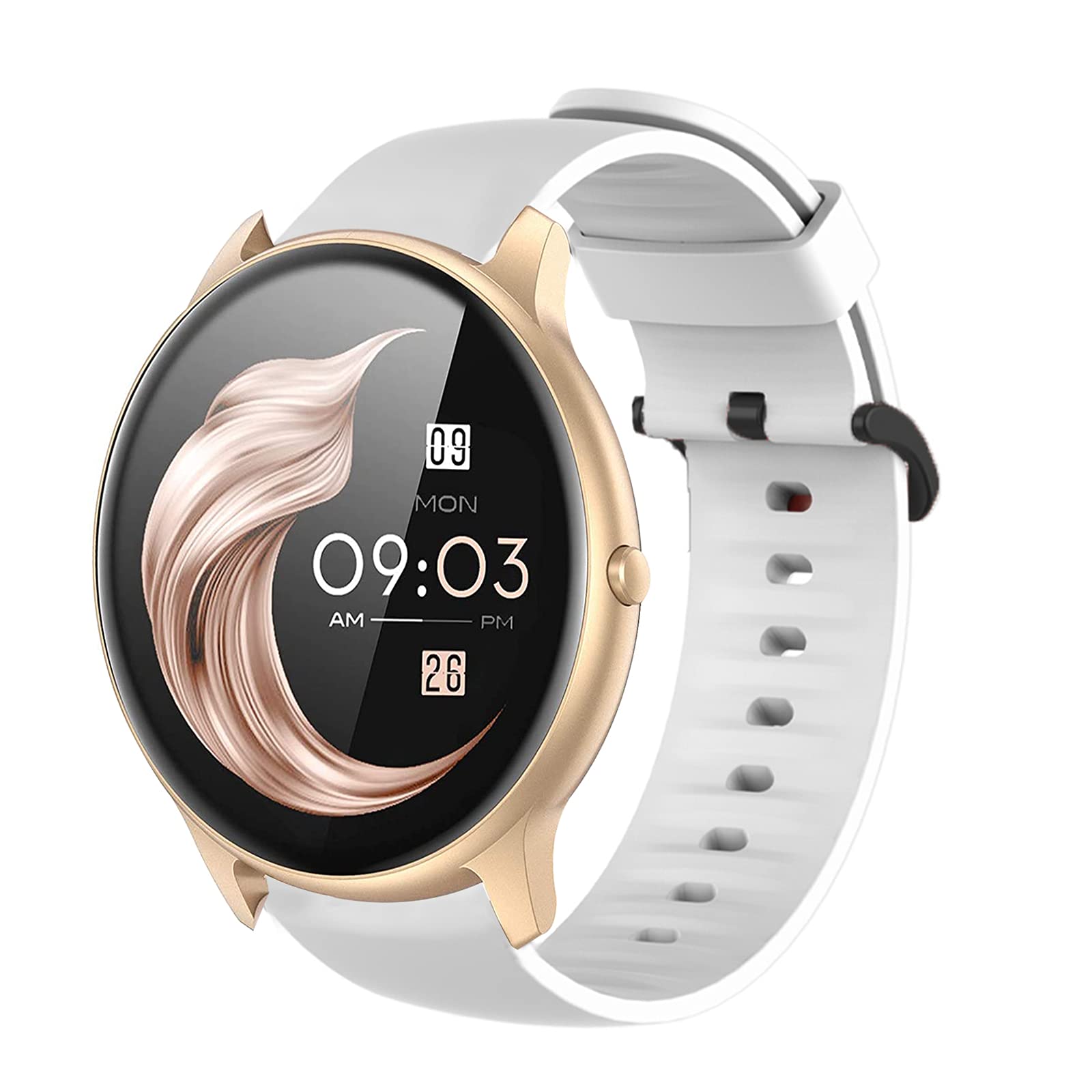 SkyBand Cinturino In Silicone Classico Per Smartwatch AGPTEK LW11 - Nero + Bianco (2 Pezzi)