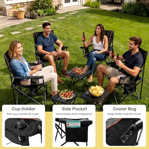 FAIR WIND 2 Pack Oversized Fully Padded Camping Chair with Lumbar Support の商品画像 4