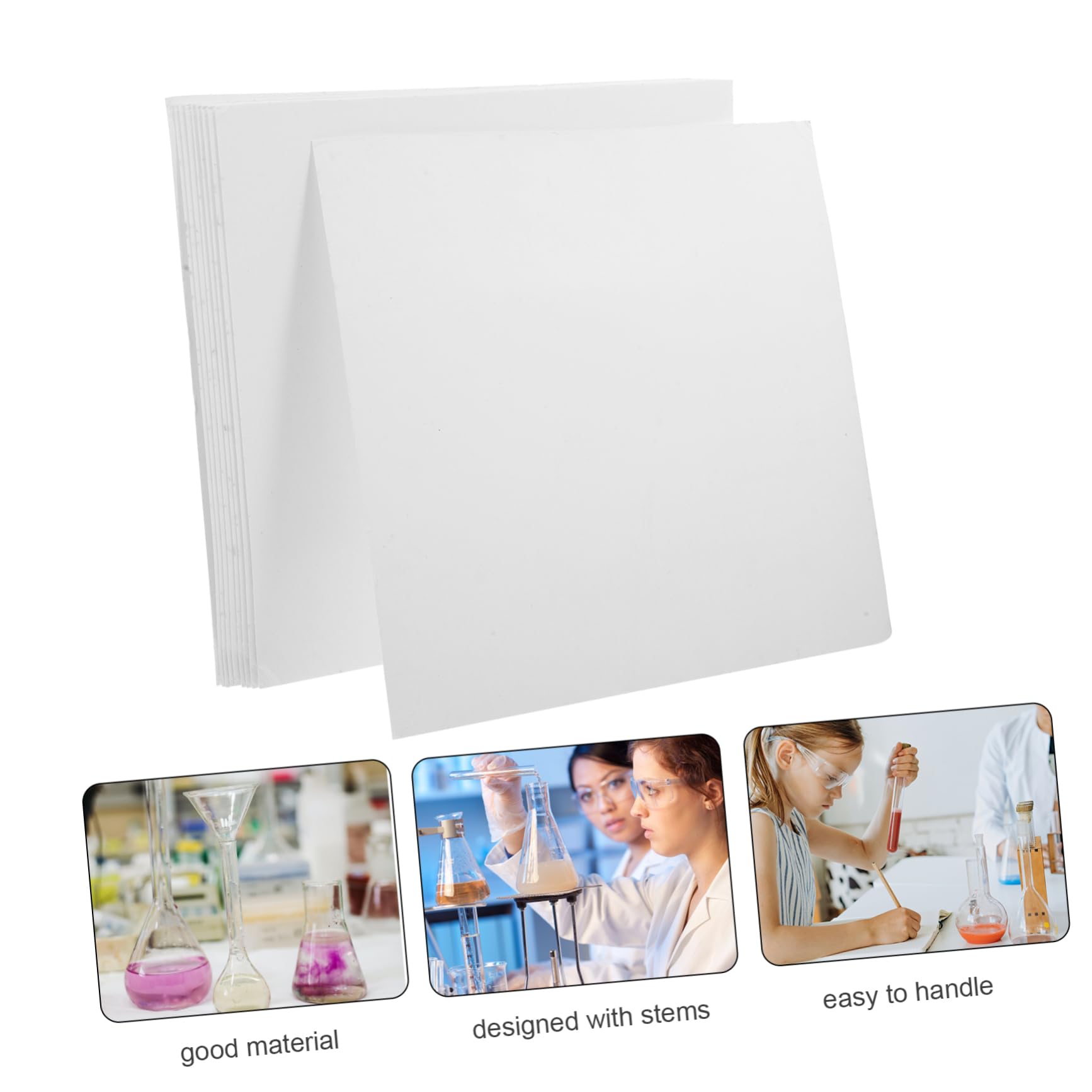 ABOOFAN 10piezas Grande De Papel De Filtro De Aceite Papel Absorbente De Laboratorio Industrial De Filtro De Alta Absorción Para Aceite Para Experimentos De Biología Química y
