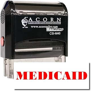 MaxStamp - Large Self-Inking Medicaid Stamp (Black Ink)