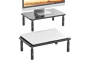 WALI 2 Pack Monitor Stand - The Ultimate Desk Space Optimizer