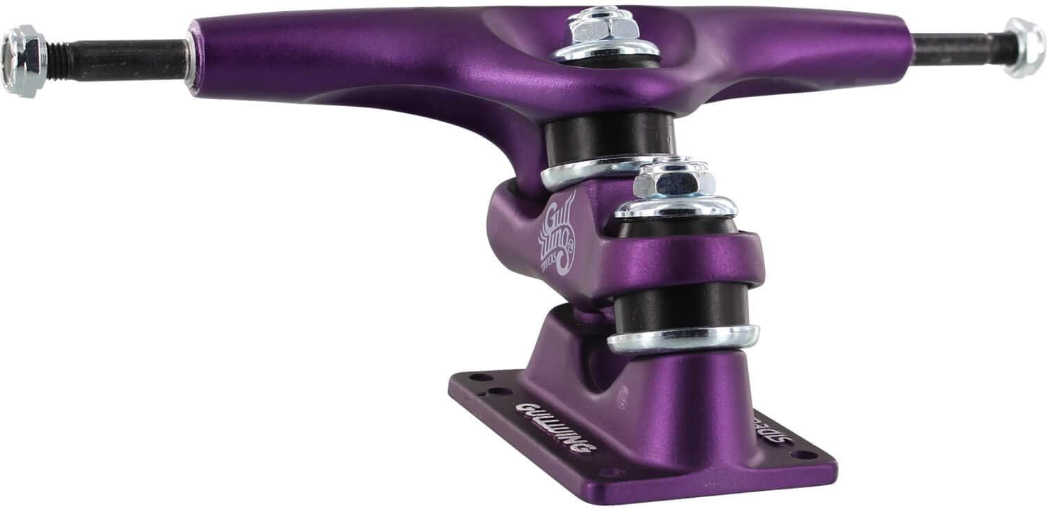 Gullwing Trucks Sidewinder II Purple Skateboard Double Kingpin Trucks - 185mm Hanger 10 Axle (Set of 2)