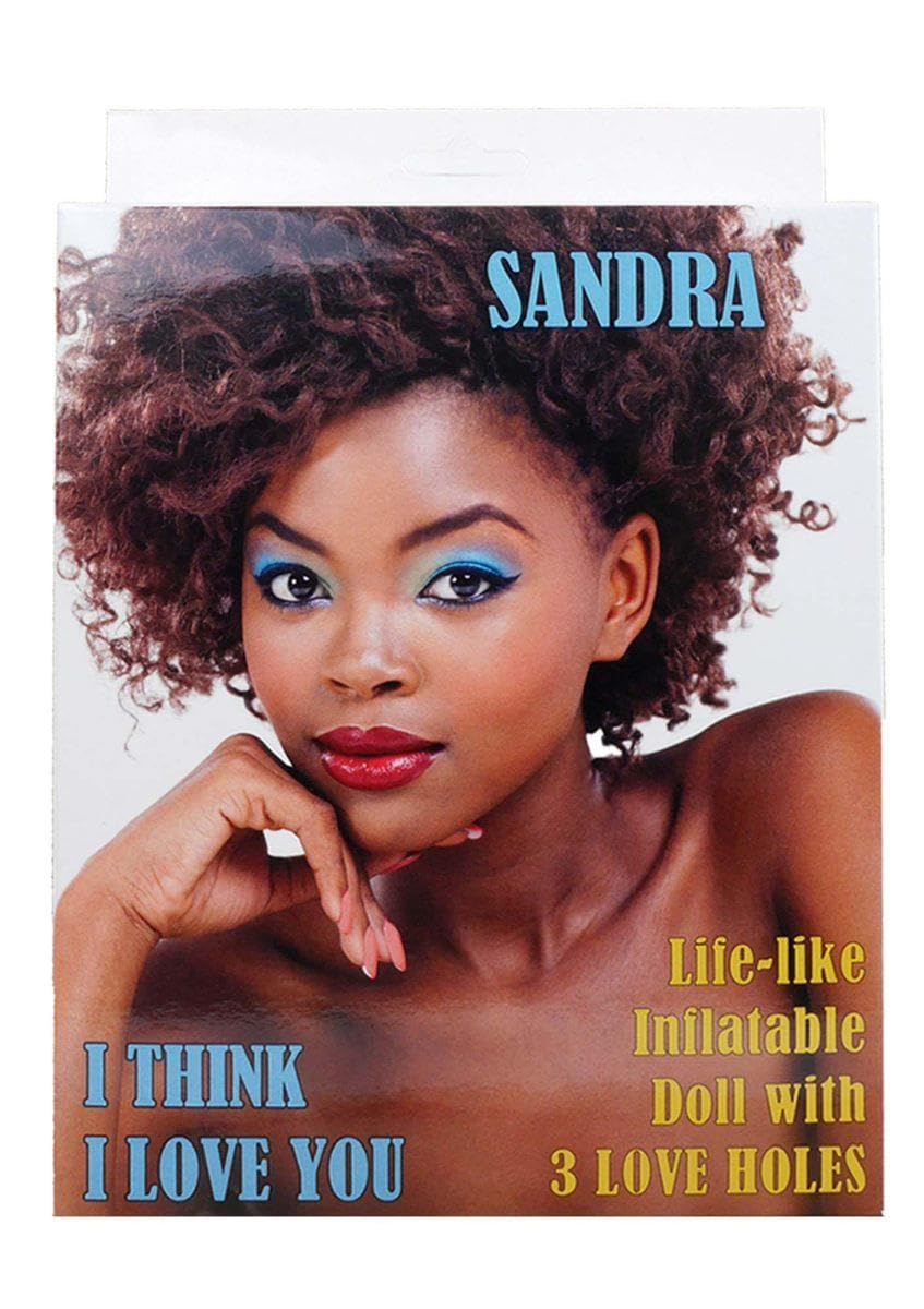 SANDRA BAMBOLA GONFIABILE NERA DI COLORE GRANDEZZA REALE 3 FORI