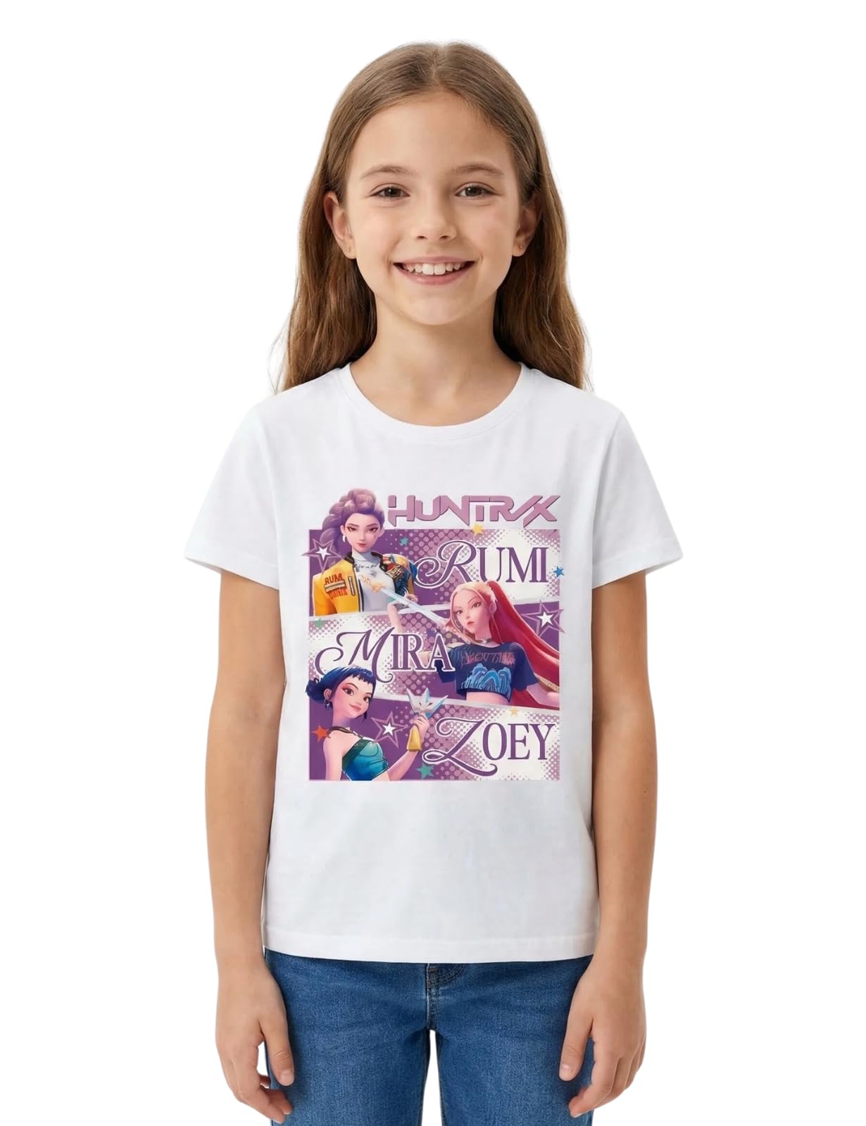 Vicyol S&D Camiseta K-Pop para Niños y Niñas. Camiseta de la Serie de Moda Huntrix. Camiseta de Las Guerreras de H.