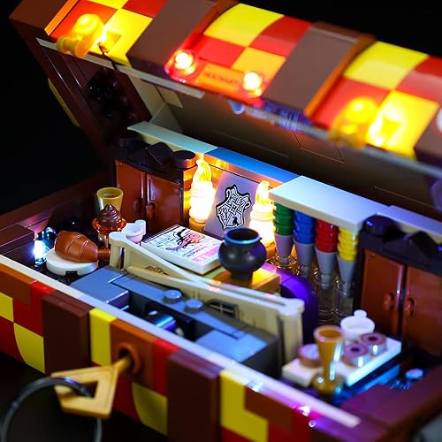 Miniatura 5 de Kyglaring Kit de iluminación LED solo juego de luces diseñado para Lego Harry Potter Hogwarts Magical Trunk 76399 Kit de construcción modelo - sin