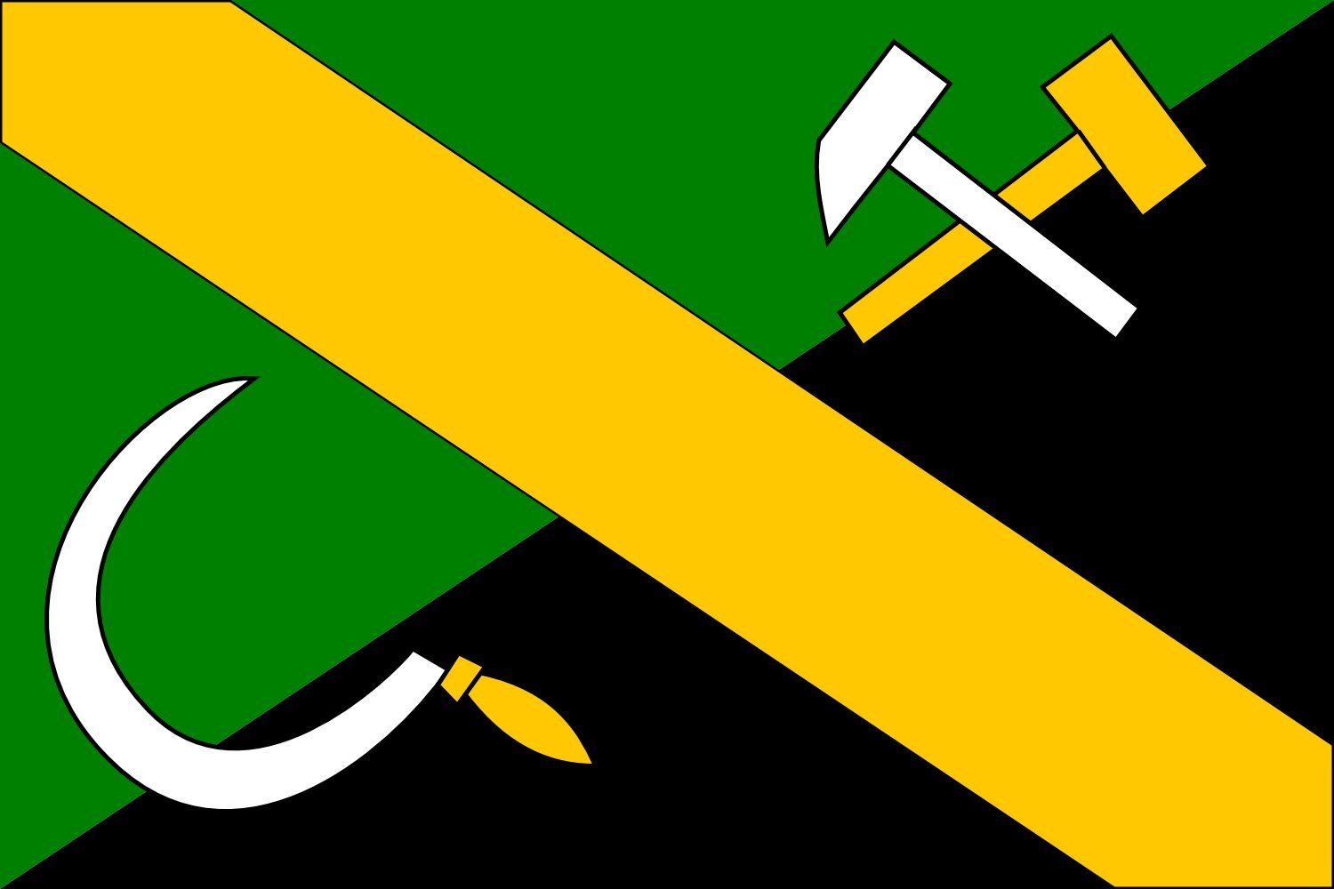 Drapeau Rudná blason armoiries république tchèque grand pavillon bohême centrale