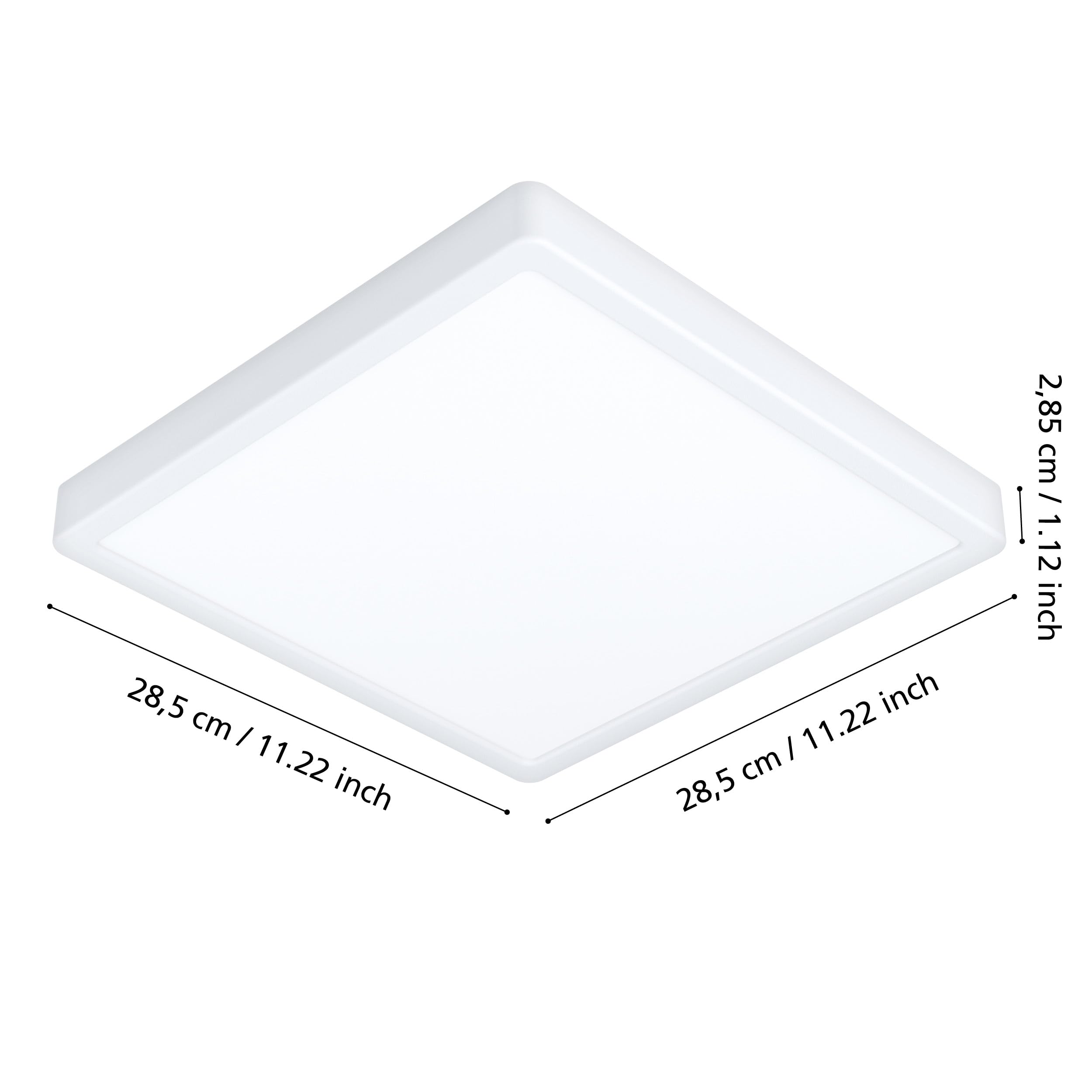 EGLO Plafoniera Argolis 2, luce a LED per esterni da muro o soffitto, metallo e plastica bianca, luce bianca calda, IP44, 28,5 cm