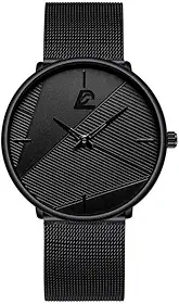 Relógio Masculino "Innovator" em Aço Inoxidável 316L com Visor 40mm, Movimento Quartz e Pulseira Ajustável – Minimalista, Moderno e Sofisticado