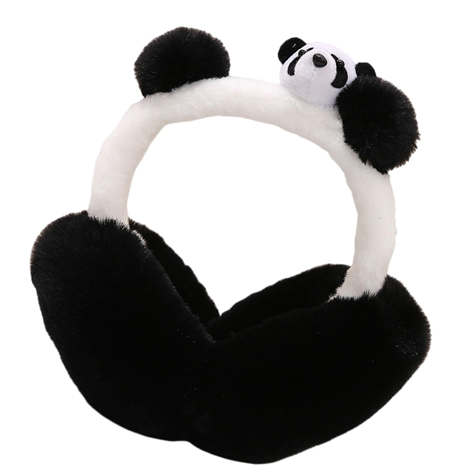 Cartoon Panda Plush Ear Muffs Ear Covers Comfortable Adjustable Ear Protectors For Daily Use Student Cycling Earmuffs