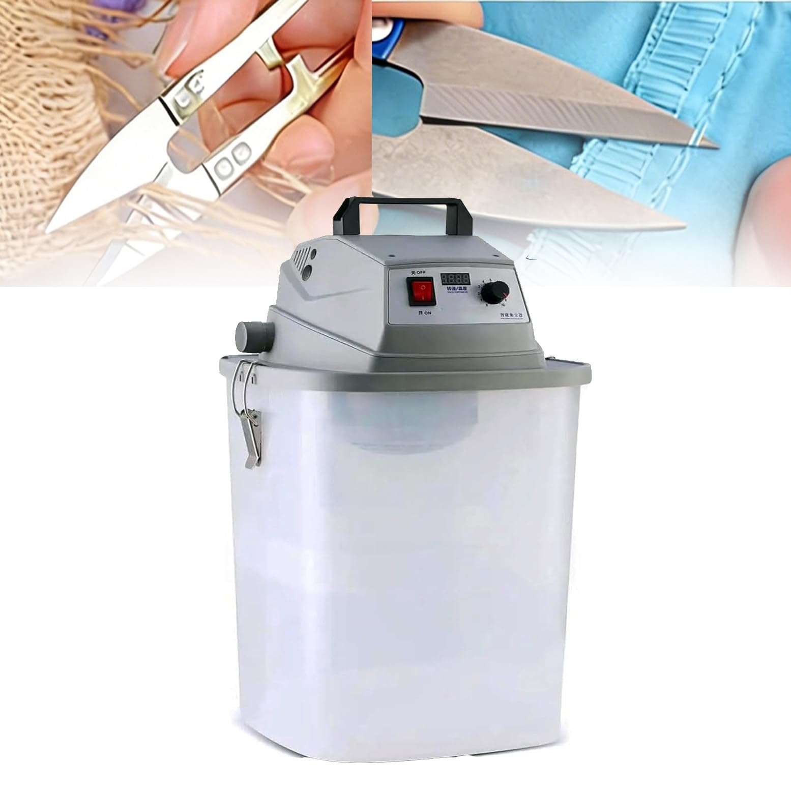 JXYQ Automatic Thread Trimmer with Storage Bucket, 450W Brushless Motor, 10kPa Suction for Fabric Cutting in Garment Factories and Tailor Shops