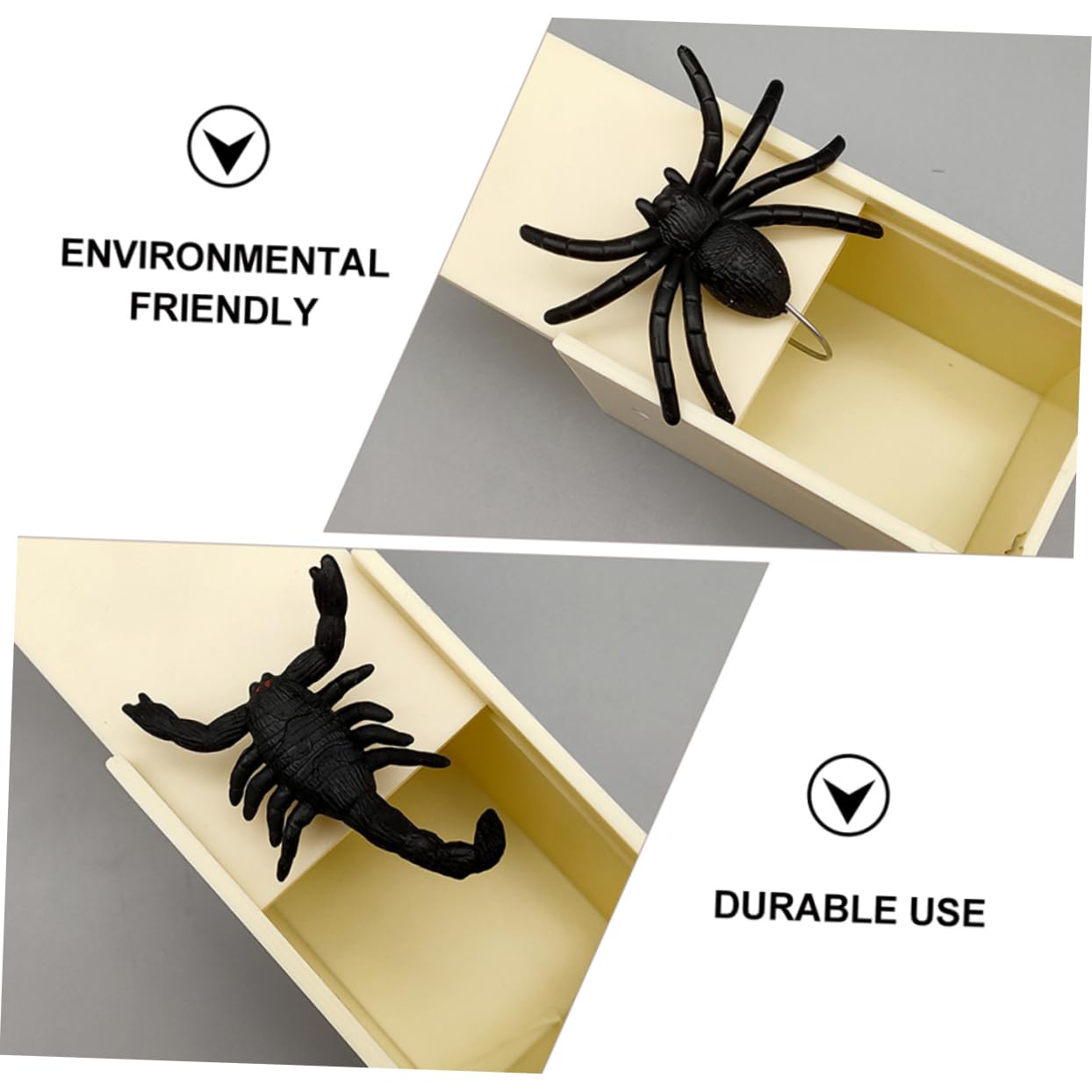 WOONEKY Spaventi per Feste di Halloween: 1 Set di 6 Giocattoli Scherzosi A Forma di Ragno Simulato per Decorazioni Spaventose