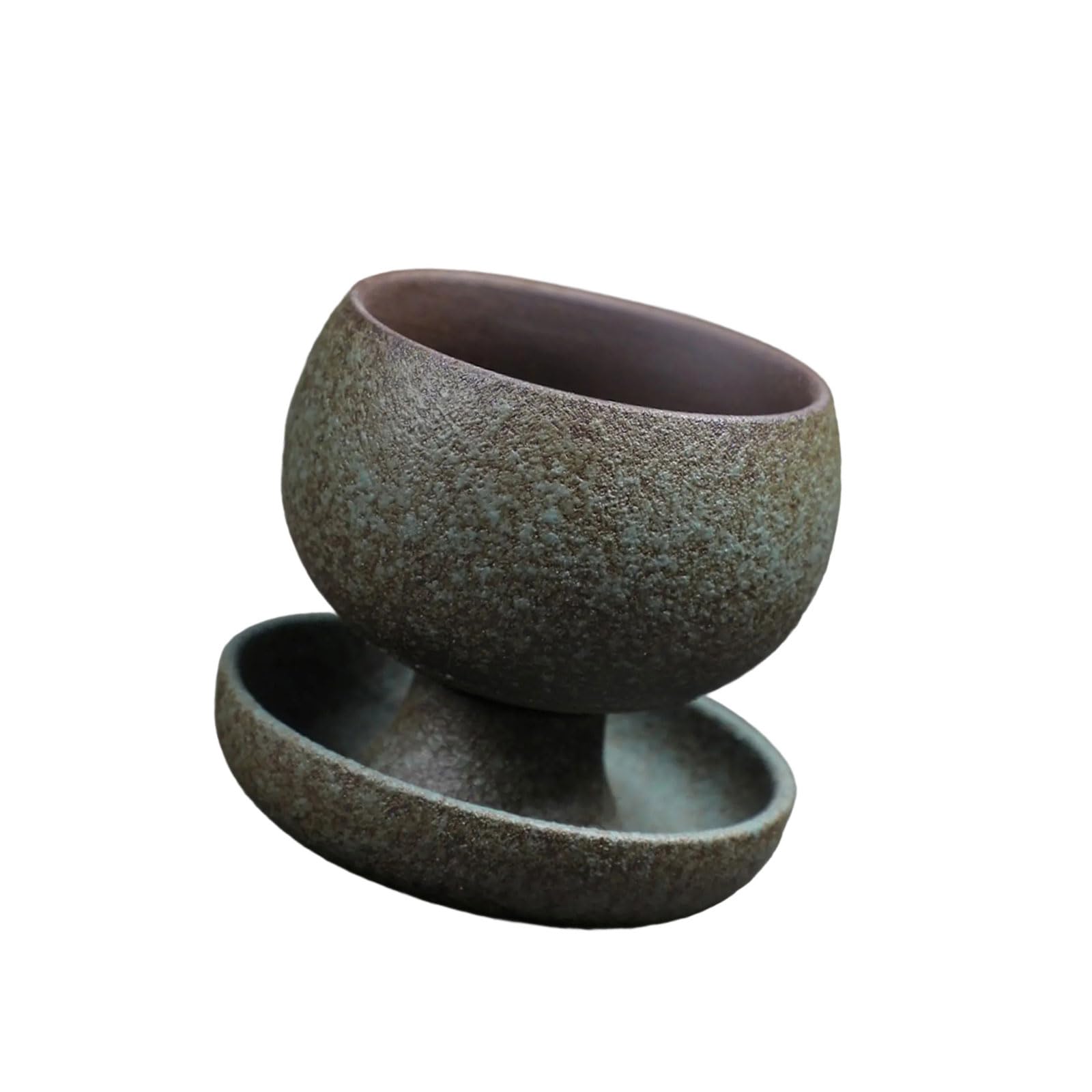 Jazuaiao Ceramics Round Mug Cuteness Coffee Cup Creative Drinking Cup Ceramics Texture Water Present for Friend and Couple Easy to Clean