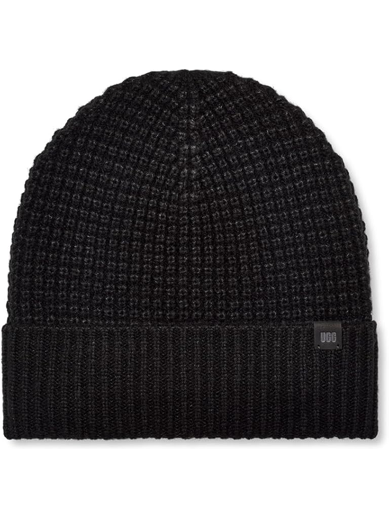 Black UGG Waffle Cuff Hat