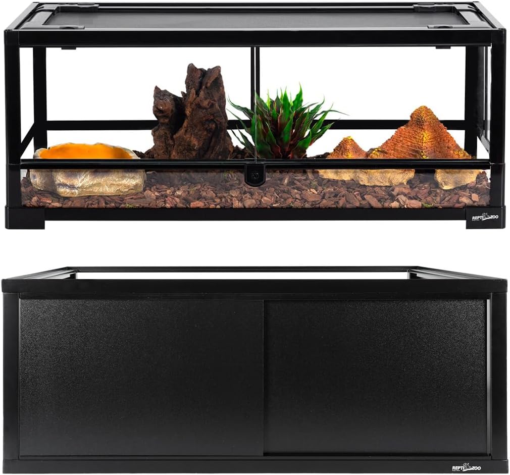 REPTI ZOO Reptile Tank 30" x 12" x 12" and Terrarium Stacker 30" x 12"