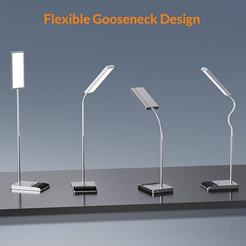 Miniatura 5 de LEPOWER Lámpara de escritorio, 800LM LED para oficina en casa, lectura de 12 W para escritorio, luz para cuidado de los ojos, lámpara de cuello de