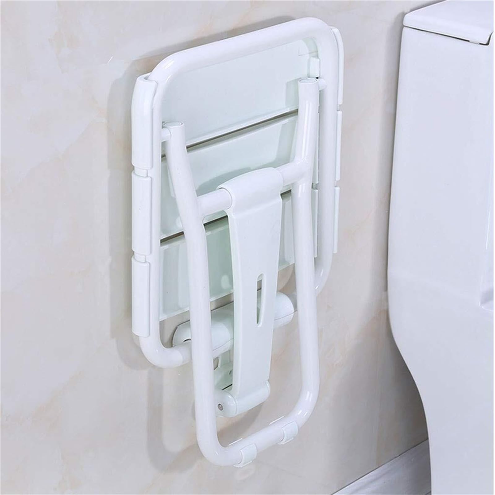 Asiento de Ducha Plegable de Pared, Banco de Ducha de Acero Inoxidable Resistente, Antideslizante, Silla Plegable de Pared
