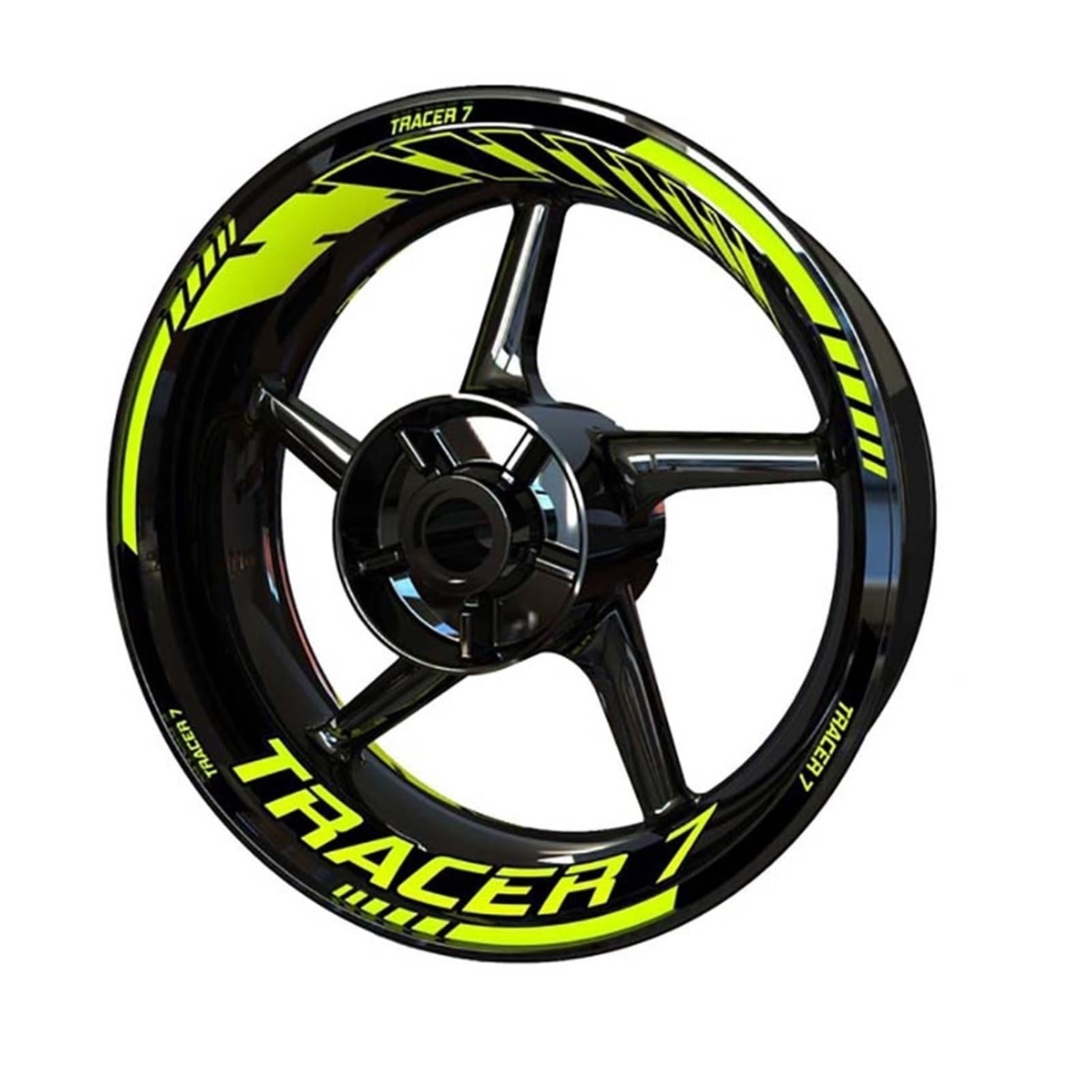 1 Set of Motorcycle Wheel Stickers Stripes Reflective Rim for Yamaha for Tracer 9 900 7 Gt 9gt(Style 1)