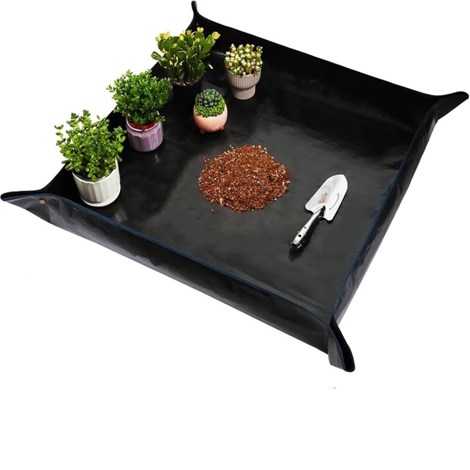Tapis de Jardinage, Tapis de rempotage de Jardin Noir 100-400 cm, Pliable et étanche(100cm-100cm)