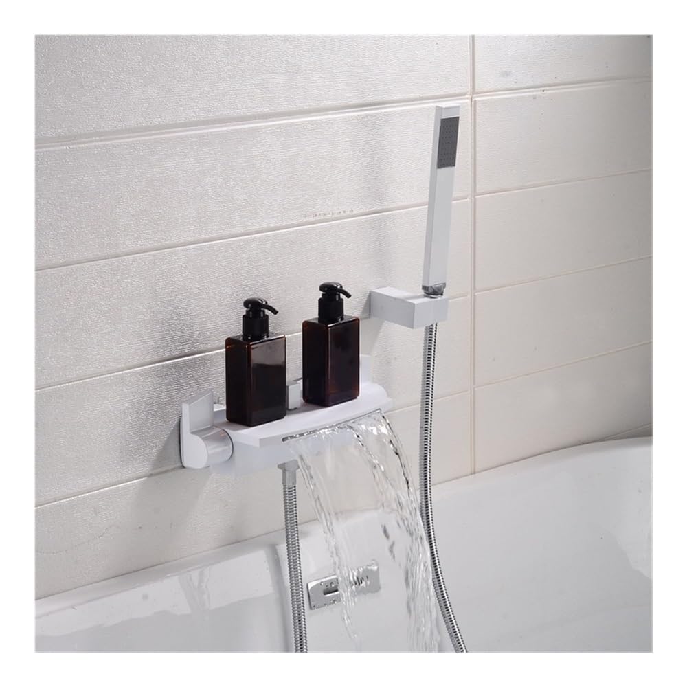 Blyqxs White Bathtub Faucets Bath Shower Set For Bathroom Xt411