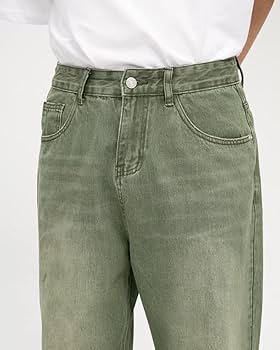 Washed Jeans Men Streetwear Loose Casual Straight Wide Leg