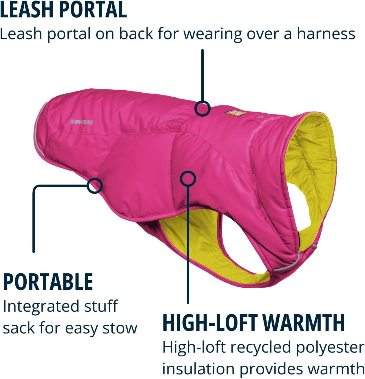 Ruffwear Quinzee Medium Dog Rain Jacket, Insulated All Weather Dog Coat, Water Resistant Dog Jacket - Image 4