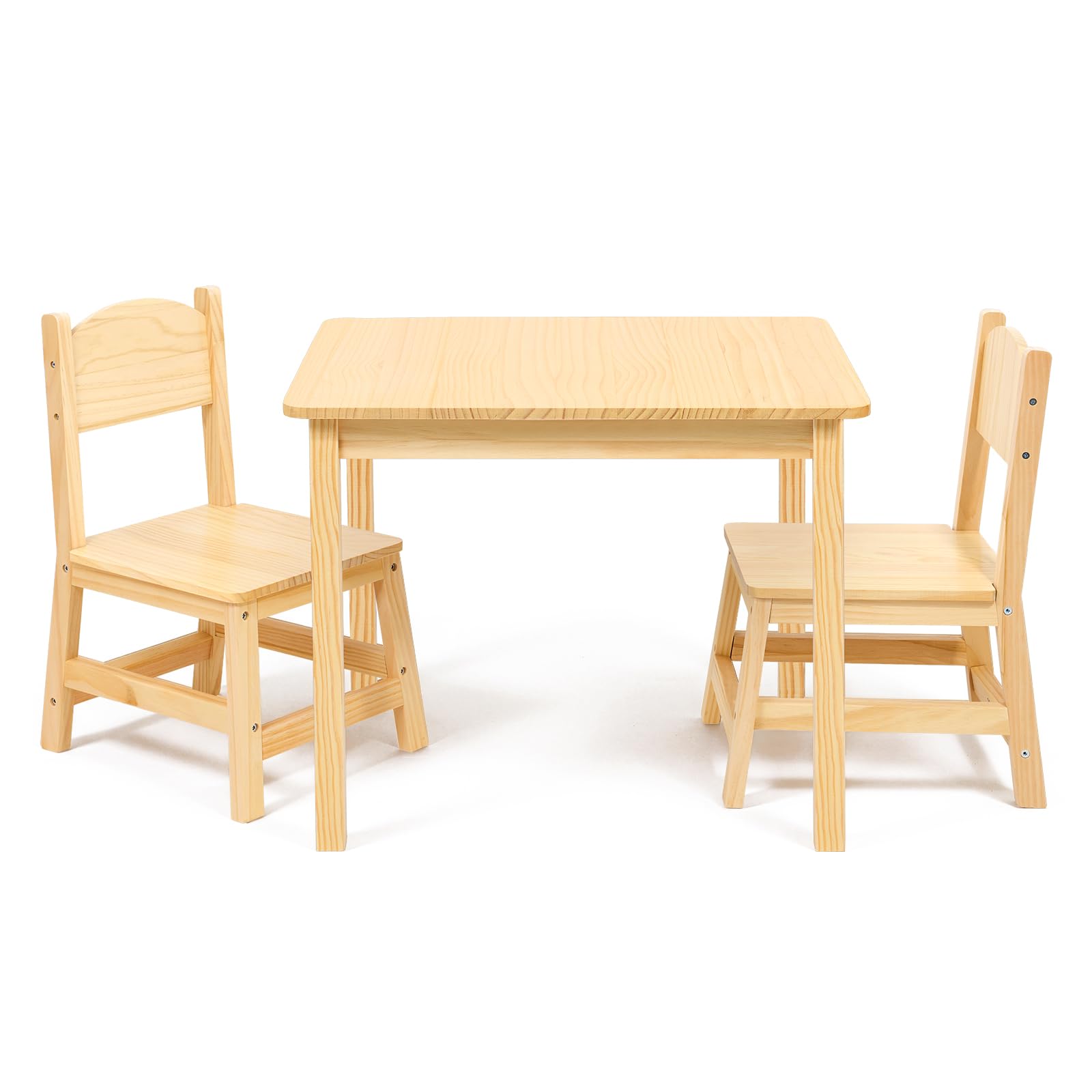 Amazon.com: OOOK Solid Wood Toddler Table and 2 Chairs Set