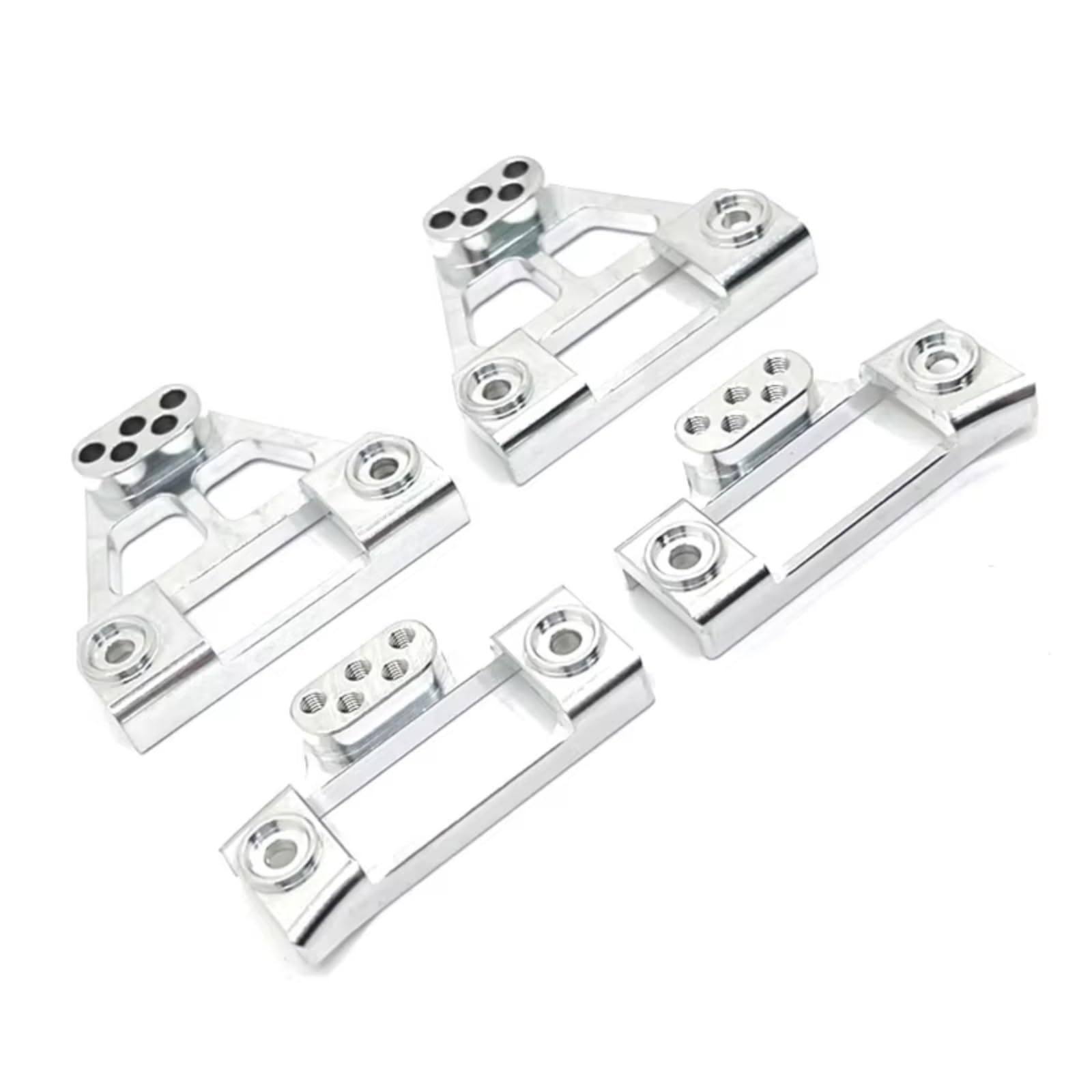 Ricambi Modellini RC Per MJX H12Y+ 1/12 Staffe Ammortizzatori Anteriori E Posteriori In Metallo Auto RC Crawler Camion Per Buggy Parti Riparazione E Aggiornamento(Silver)