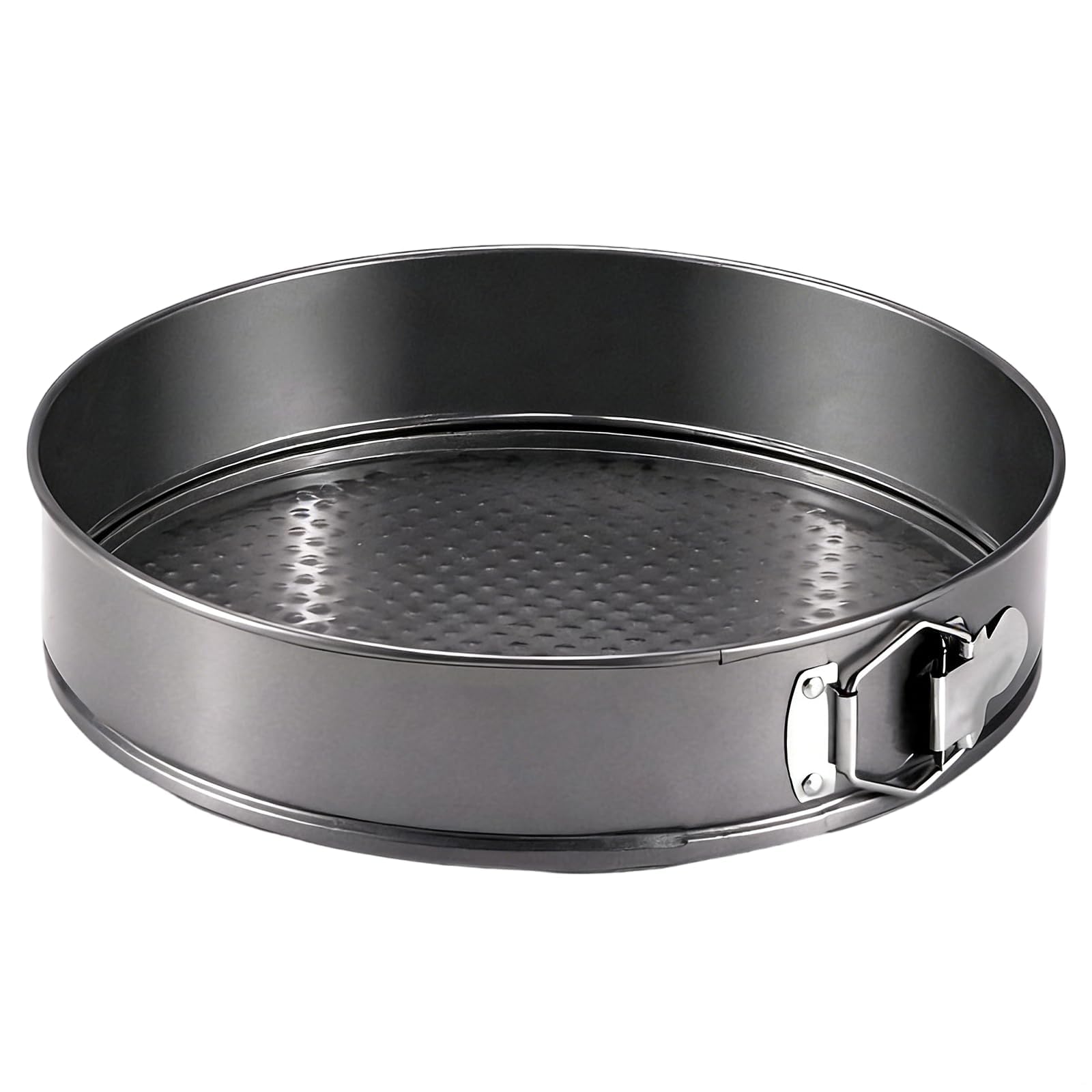Genérico Molde Redondo Desmontable de Acero al Carbono de 28 cm con Revestimiento Antiadherente, Base de Panal, a Prueba de Fugas para Decorar Tartas de Queso. Tamaño: 28 x 6,5 cm.