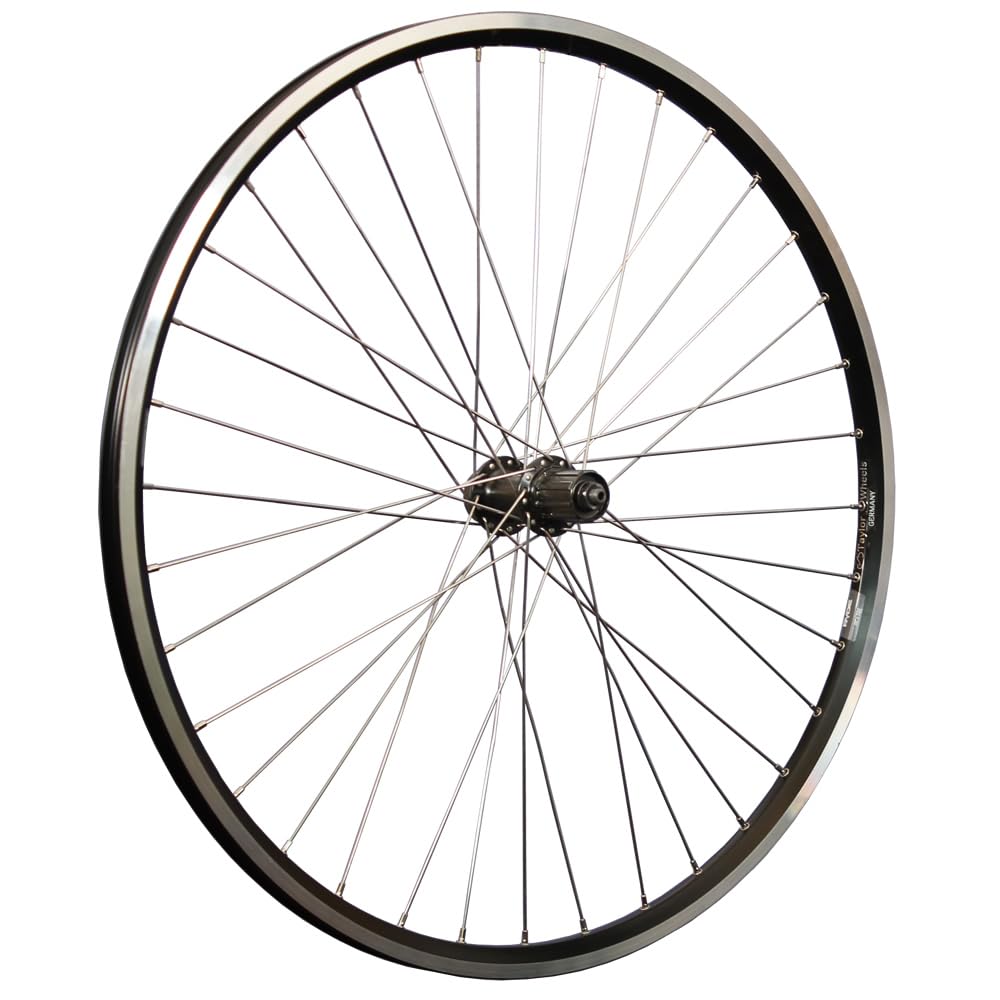 28 Zoll Fahrrad Hinterrad Hohlkammer geöst Shimano FH-QC300 7-11 Fach QR schwarz