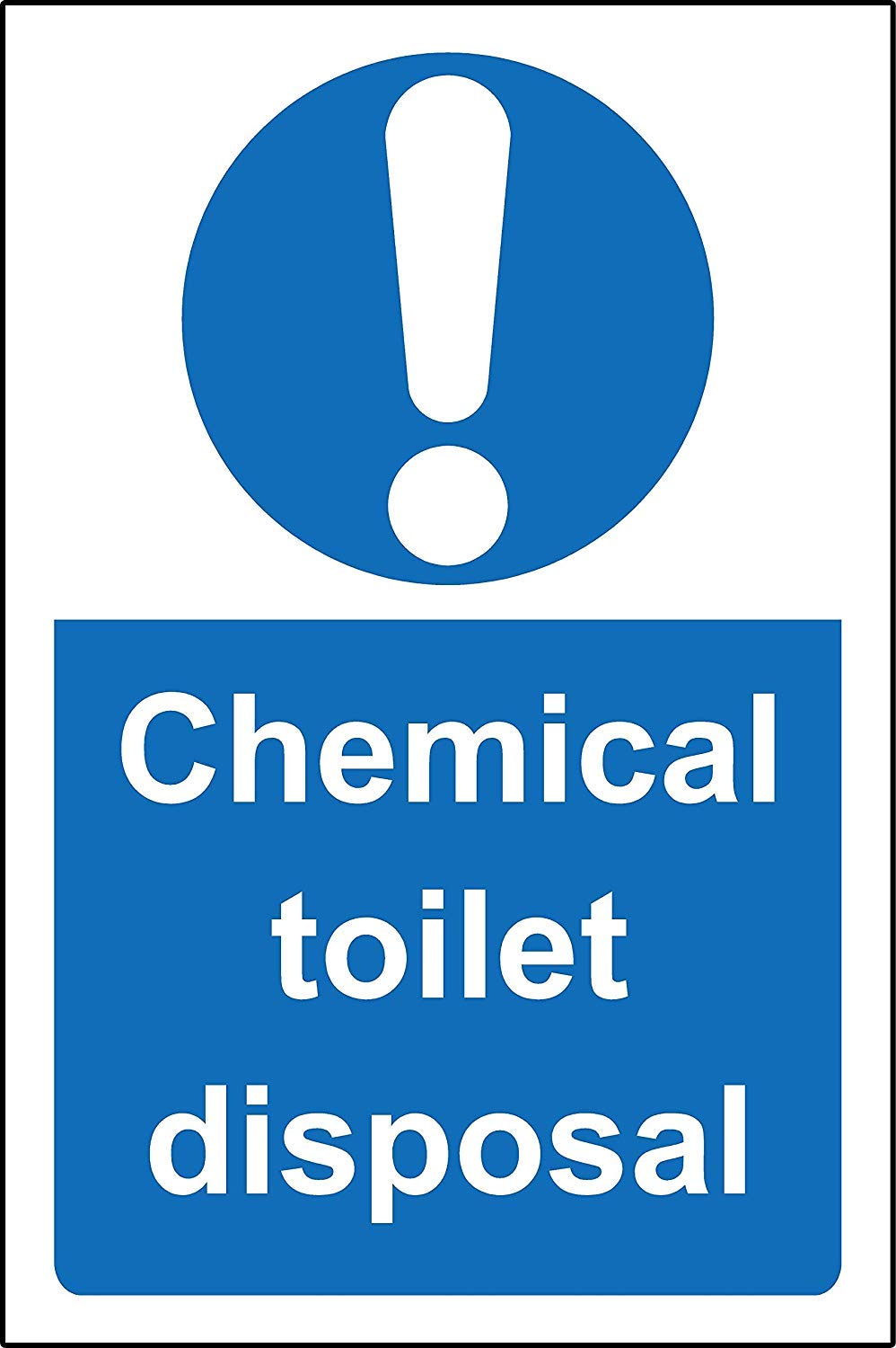 Kpcm Display Ltd Chemical Toilet Disposal Safety Sign - 3Mm Aluminium Sign 300Mm X 200Mm