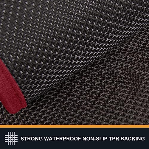 PURRUGS Dirt Trapping Door Mat 24" x 35.5", Non-Slip Machine Washable Entry Rug, Shoe Scraper, Dog Doormat, Super Absorbent Welcome Mat for Front & Back Door, Muddy Shoes & Paws, Burgundy Red