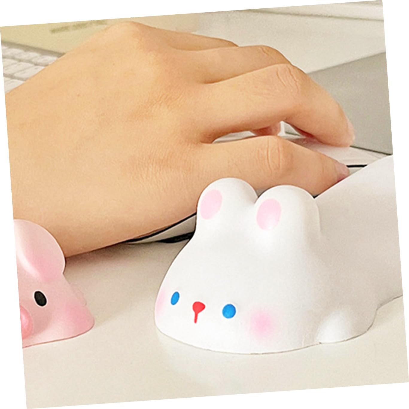 ARTIBETTER 5 Piezas accesorio de ratón almohadilla de ratón pequeña almohadillas bunny alfombrilla ratón gaming alfombrilla de ratón kawaii soporte de mano para alfombrilla de ratón resina