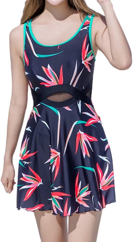 Plus Size Swimdresses for Women With Tummy Control Push Up