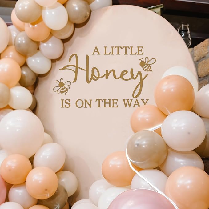 A Little Honey is on the Way Vinil Decorativo Baby Shower 11.8 x 25.5 in miniatura 5