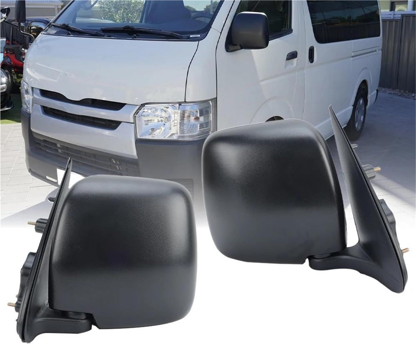 Per Toyota Per Hiace Per TRH Per KDH 200 2005-2013 Retrovisore Specchio Montaggio Completamente Manuale Pieghevole Retrovisore Laterale Assemblea(1pc right)