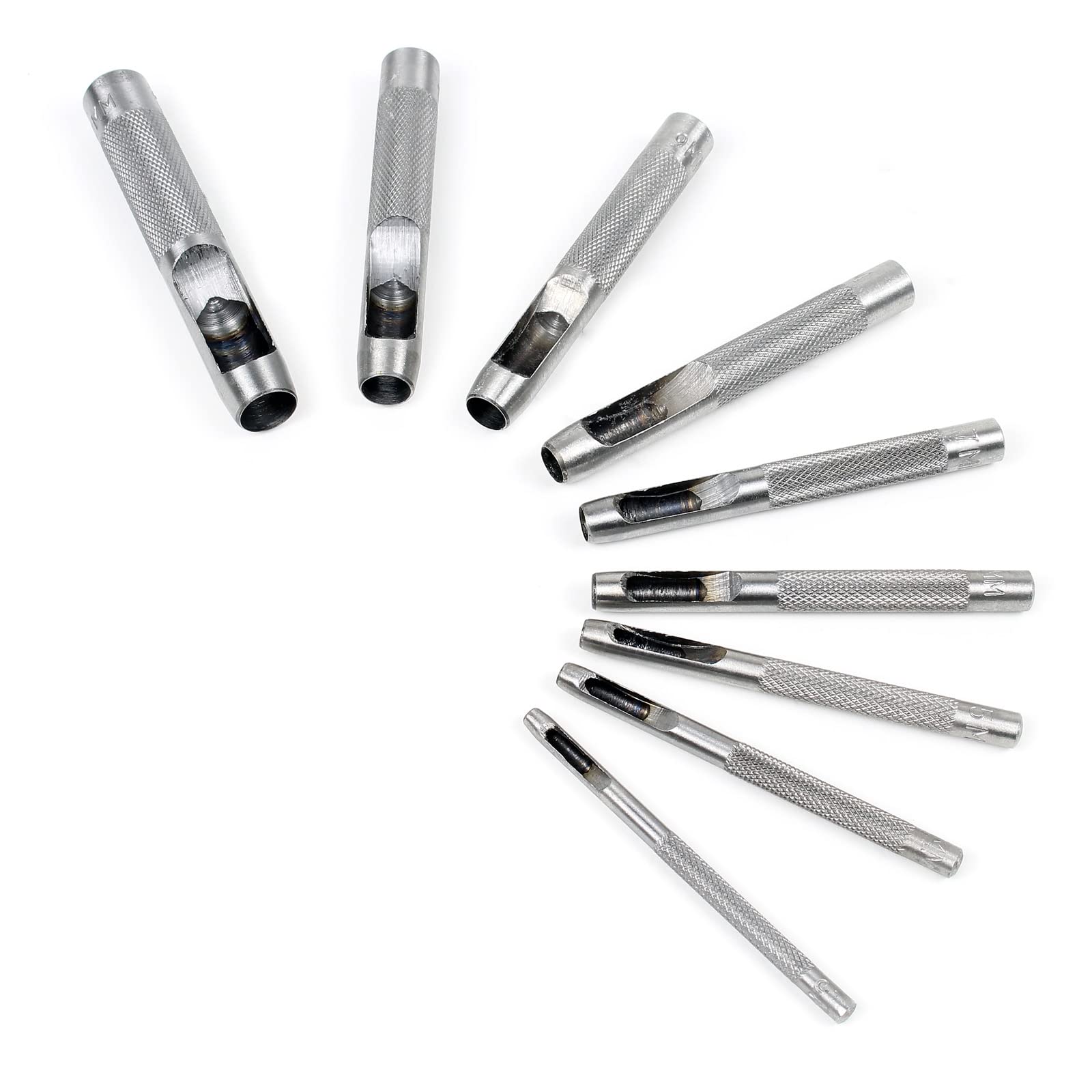 XPOtool Lochschneider Set 3–12 mm, 9-tlg – Lochwerkzeug aus Carbonstahl