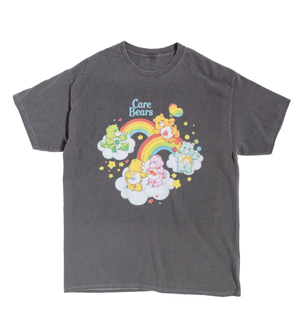 TruffleShuffle Care Bears Cloud T-Shirt Charcoal | Non-Fading | 100% Cotton | Perfect for 80s Cartoon Fans