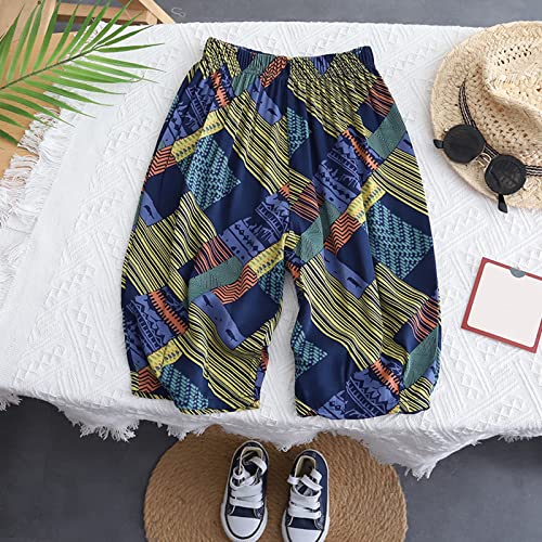 Moonker Toddler Girls Baggy Wide Leg Pants Straight Elastic Waist Plaid Striped Trousers Summer Daily Casual3