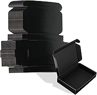 Vista 34 de ZBEIVAN Cajas de envío pequeñas negras de 8 x 6 x 4, 20 paquetes de cajas de cartón corrugado para embalaje de regalos de pequeñas empresas con tapas