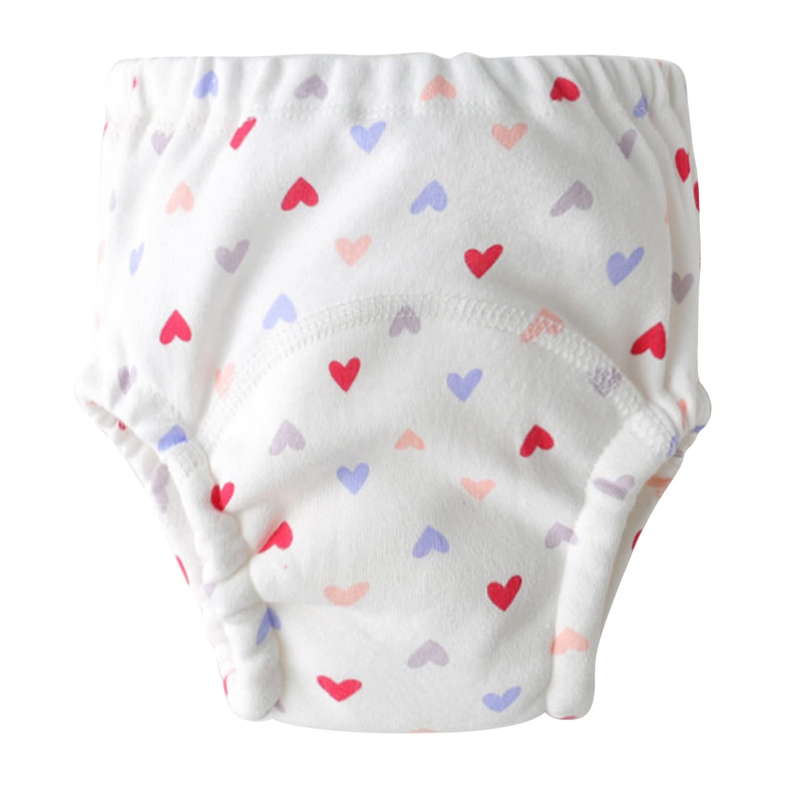 Moily Unisex Baby Potty Training Pants Toddler Boys Girls Reusable Breathable Cotton Cute Underwear Peach Heart 9-12 Months