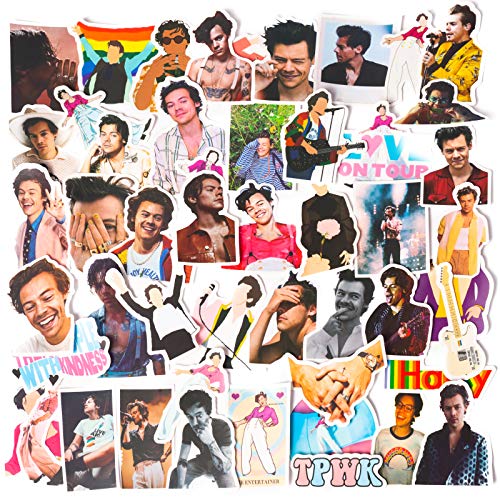 50PCS Singer Harry Styles Stickers for Laptop and Water Bottles, Waterproof Durable Trendy Vinyl Laptop Decal Stickers Pack for Teens, Computer and Travel Case