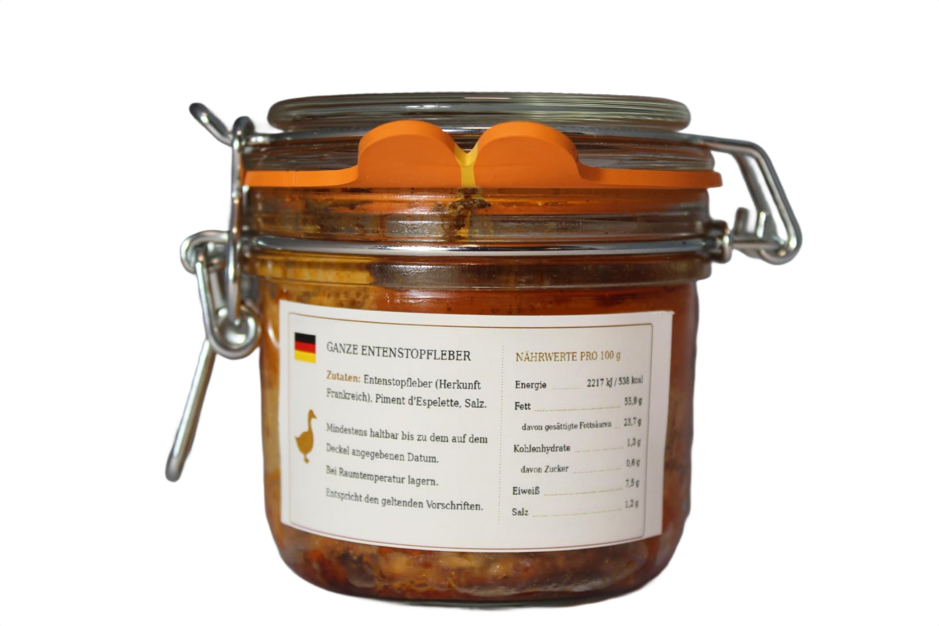 Relais Gourmet Foie Gras de Canard Entier au Piment d'Espelette AOP 180 g | Artisanal Français | Sans Conservateurs, Additifs ni Colorants | Saveur Subtile & Authentique du Sud-Ouest