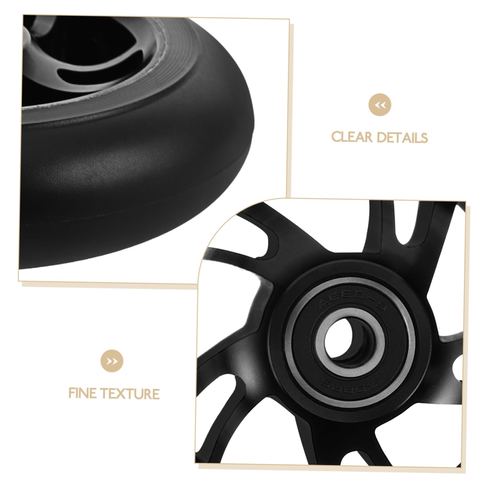 POPETPOP 2 Roues de Rechange Alliage D’Aluminium et PU pour Trottinette Électrique Légères, Remplacement Facile et Trottinette Freestyle