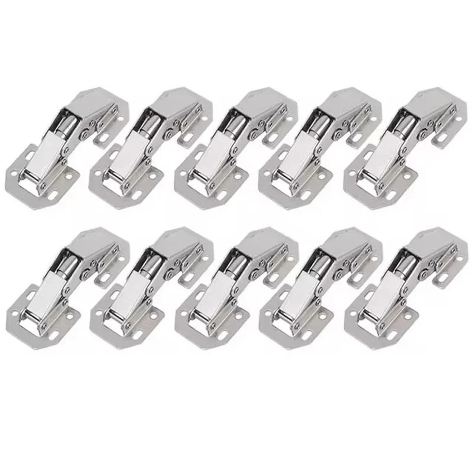 2/4/6/10pcs 90 Degree Stainless Steel Hinge No-Drilling Hole(10PCS)