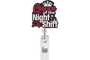 Retractable Nurse Badge Reel for Queen Night Shift Nurses